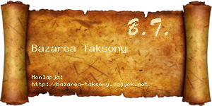 Bazarea Taksony névjegykártya